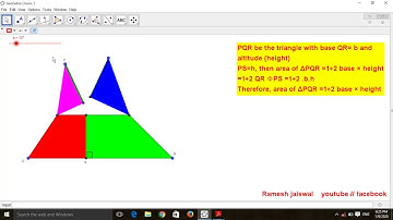 Area of triangle using GeoGebra by Ramesh Jaiswal
