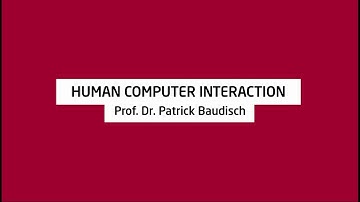 Human Computer Interaction: HPI-Fachgebiet | HPI-TV