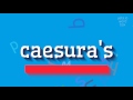 How to say "caesura