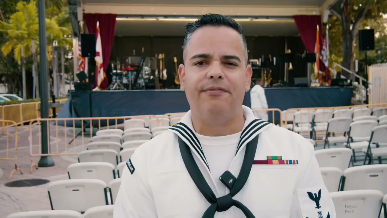 Navy Band Southeast's rock band, Pride, and brass quintet, Windward Brass,  performed at Domino Plaza 