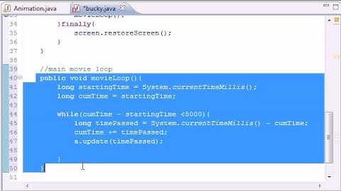 Java Game Development 012 of 036 Main Movie Loop