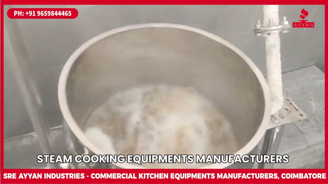 Steam Cooking Equipments Manufacturer - Sre Ayyan Industries - Coimbatore