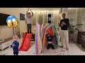 Babası Eylül ve Poyraz&#39;a Renkli Sosis Balonlarından Balon Ev Yaptı Tufan Çok Sevdi | fun kids video