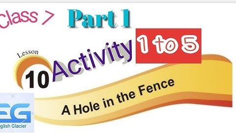 A Hole in the Fence, English Lesson 10, Class 7, PSEB, Part 1, Activity 1 to 5, ques ans, Word Mean