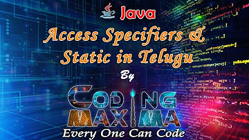 Java Access Specifiers & Static in telugu with Animation from coding maxima with animations. | java