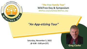 WikiTree Day: An App-etizing Tour with Greg Clarke