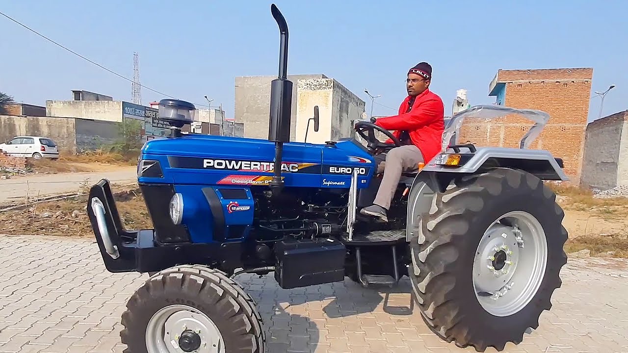 Powertrac Euro 50 Next 2022 New Model क्या क्या बदलाव किये कंपनी ने  Full Review Powertrac Euro 50