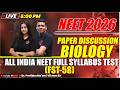 LIVE NEET 2026 | BIOLOGY PAPER DISCUSSION | All India FULL SYLLABUS TEST (FST-58) | NEW LIGHT NEET