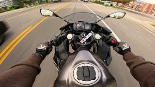 My First Motorcycle!  Beginner Rider | 2021 Kawasaki Ninja 400 | Drive with me to school | POV