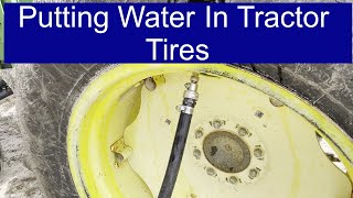 Filling a Tractor Tire with Water