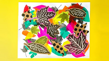 Make a Mixed Media Leaf Art Collage from Photocopies