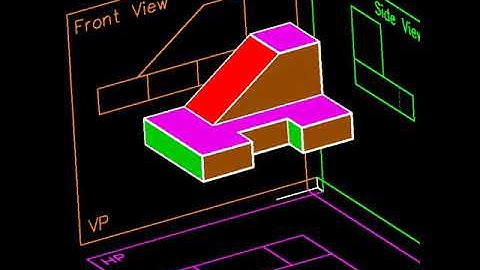 Isometric to orthographic conversions | Problem #1 - Short | Engineering Graphics with AutoCAD