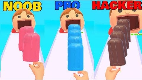 popsicle stack vs snake run noob vs Pro vs hacker all max level iOS gameplay #relaxing