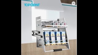 Topcent Pull Down Basket Cabinet Hardware Kitchen Lift Dish Rack