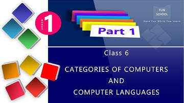 Class 6 - Ch 1  Categories of Computers and Computer Languages - Part 1