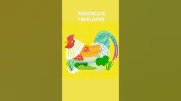 Chicken Illustration timelapse using Procreate on iPad