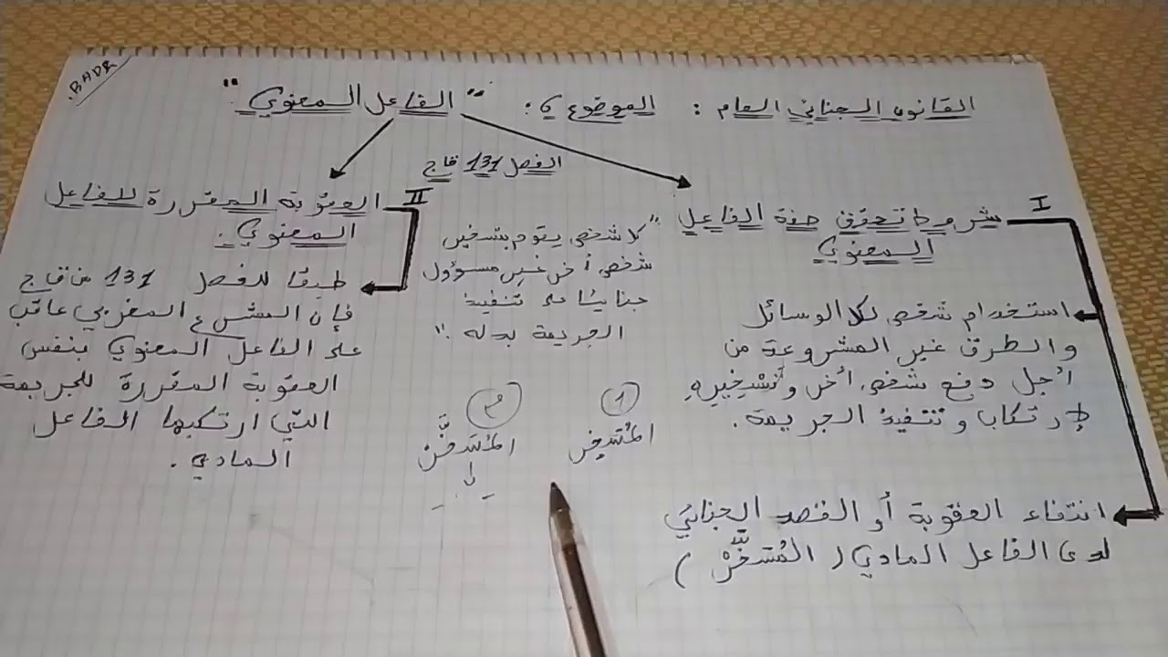 أجي تفهم القانون الجنائي العام: الموضوع 6