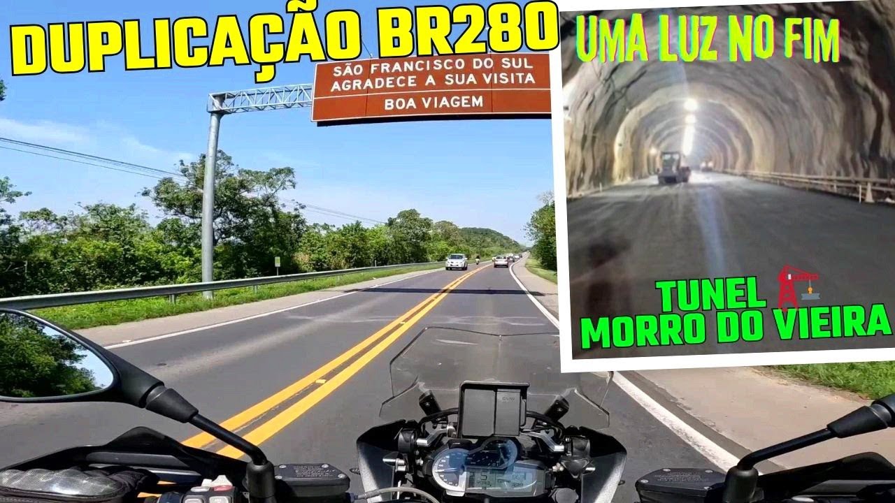 DUPLICAÇÃO BR280 MEGA TÚNEL MORRO DO VIEIRA em FASE DE CONCLUSÃO HD1080 ...