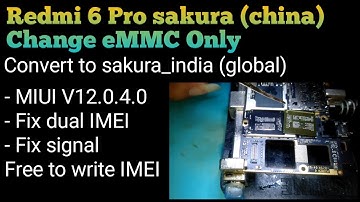 Change eMMC Only Redmi 6 Pro (sakura) Without Box | Fix Dual IMEI @mobilecareid