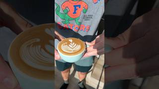 Rippled tulip latte art at home latte latteart coffee shorts espresso barista coffeelover