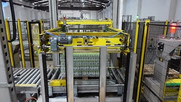 Fully Automated Cartesian Palletizing System | Water Bottle Packaging Line | Optimak STU