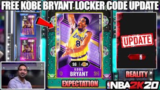 FREE KOBE BRYANT LOCKER CODE FIX IS COMING, PROBLEM AND UPDATE FROM RONNIE2K IN NBA 2K20 MYTEAM