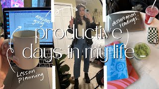 REALISTIC GRAD SCHOOL VLOG: productive days, managing anxiety, & amazon yoga clothing haul!