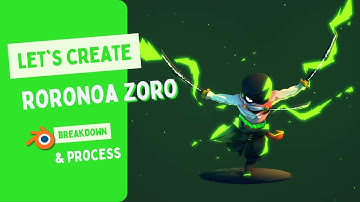 How to create Roronoa Zoro from One Piece in Blender - Process Video and Breakdown
