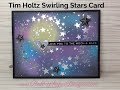 Tim Holtz Swirling Stars Card