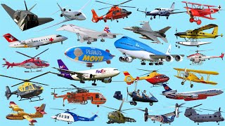 Aircraft Compilation | Airplanes for kids | Picture Show | Fun \& Educational Learning Video