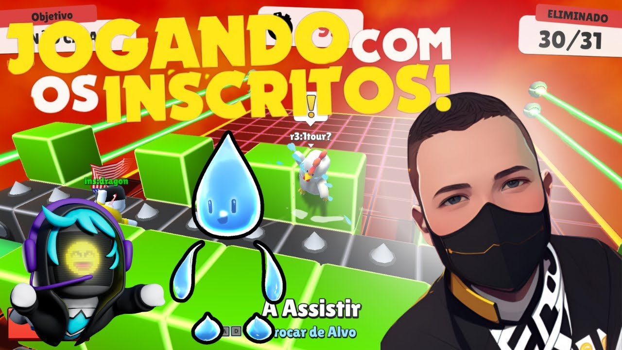 STUMBLE GUYS LIVE AO VIVO AGORA PORTUGUÊS BRASIL - JOGANDO COM INSCRITOS!  💥 