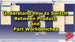 CATIA V5 - Understand how to Switch Between Product and Part Workbenches #catia #catiav5