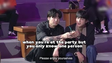 jungkook and jin being the loudest introverts