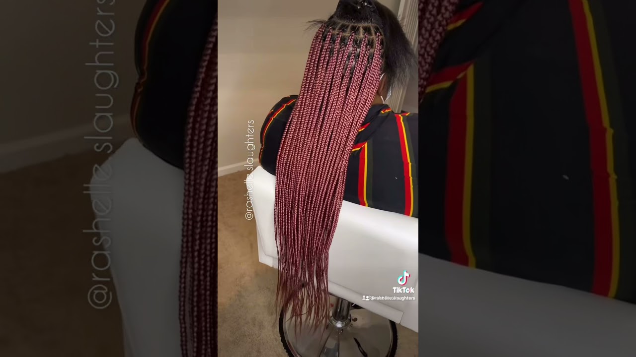 FULLY TUCKED black hair under pink braids 😱❗️