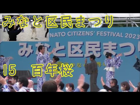 15百年桜　2023年みなと区民まつり盆踊り　東京都港区