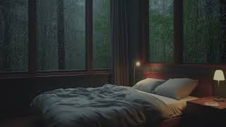 Heavy Rain Sounds on Window for Sleeping | Heavy Rain & Thunder Sound at Night  Meditation Sounds