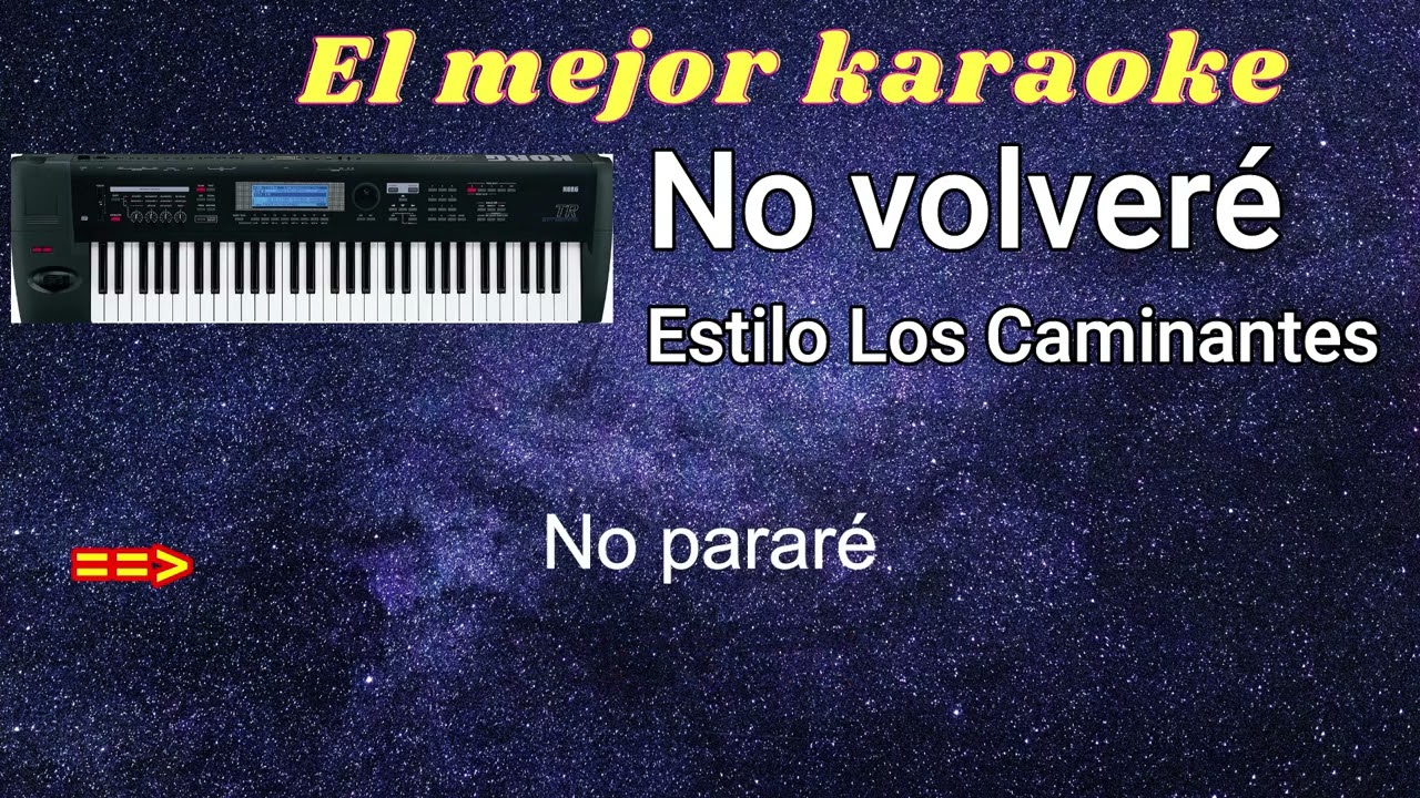 Karaoke No volveré -al Súper estilo de Los Caminantes-