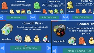 NEW crafts Hard wax , caustic wax... | bee swarm simulator