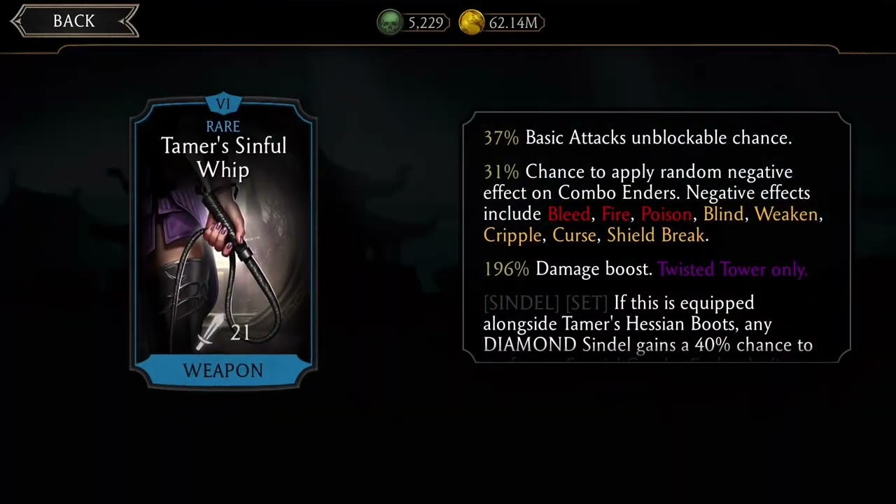 Twister Tower and Fatal Twisted Tower Equipment Drops As Of July 29, 2022 - Mortal Kombat Mobile