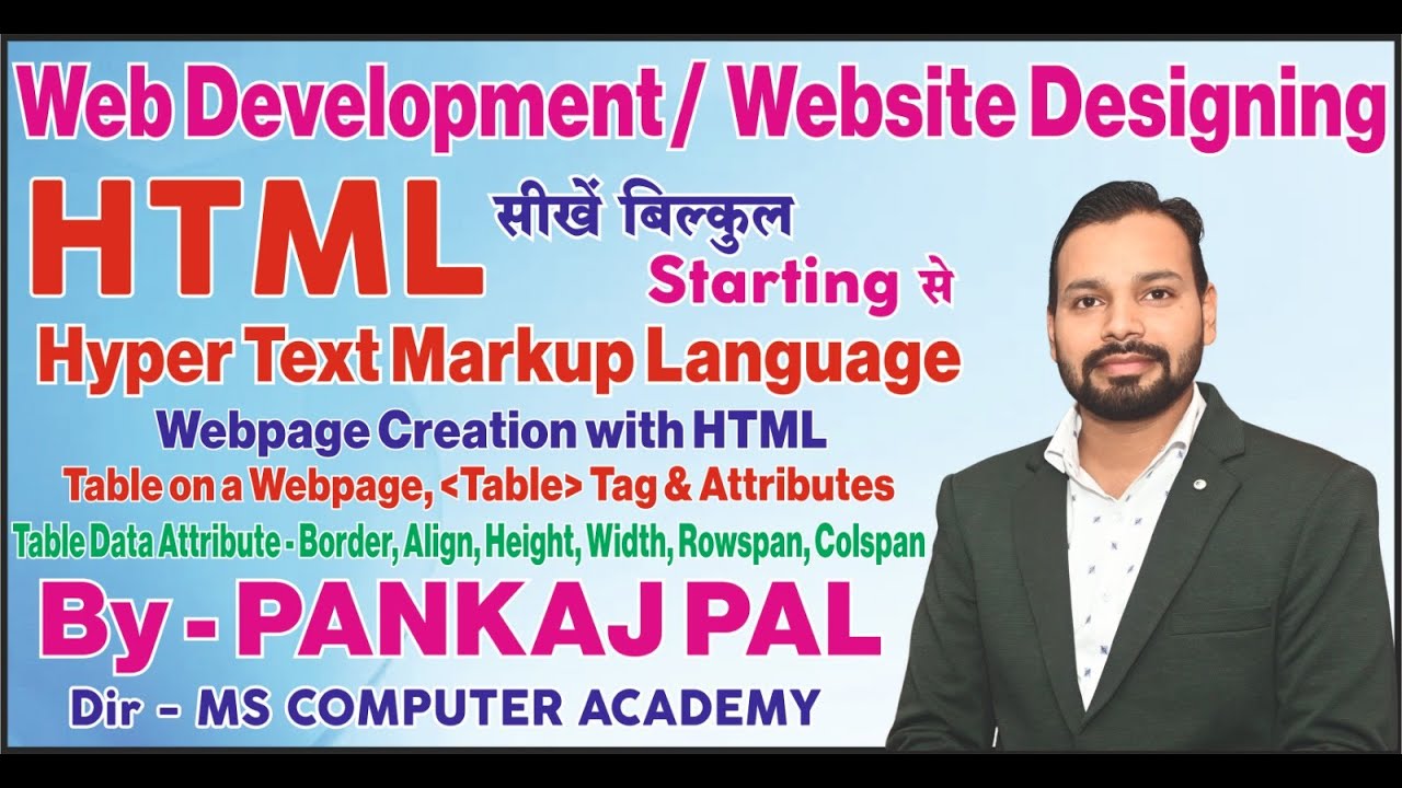 Web Designing HTML 6th Video Class - YouTube
