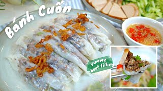 BANH CUON | VIETNAMESE ROLLED CAKES WITH SAVORY FILLING