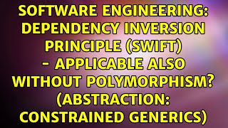 Dependency Inversion Principle (Swift) - Applicable also without polymorphism? (Abstraction:...