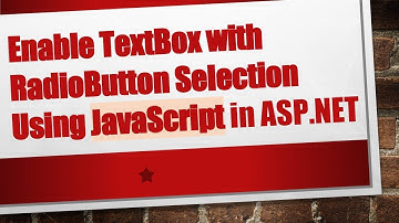 Enable TextBox with RadioButton Selection Using JavaScript in ASP.NET