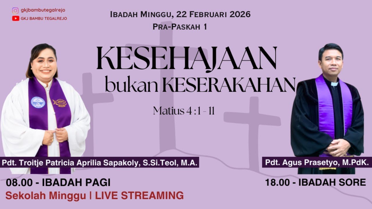 IBADAH MINGGU 22 FEBRUARI 2026