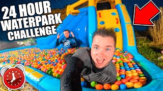 24 HOUR WATER PARK FORT Survival CHALLENGE!