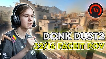 donk DUST2 FACEIT Match!!! CS2 POV donk (32/16) (dust2) | Counter-Strike 2 Faceit