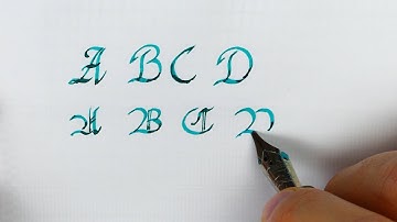 How to write capital letters: Gothic compared with Italic script - Handwriting practice