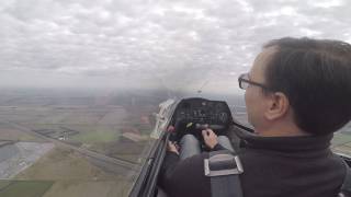 Flying backwards into 80 km/h wind