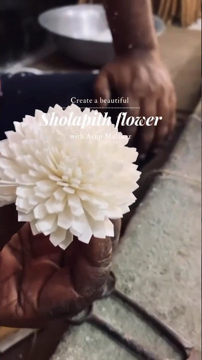Make a Beautiful Sholapith Flower with us! Sholapith Craft of West Bengal😍 Shola Craft of Bengal✨