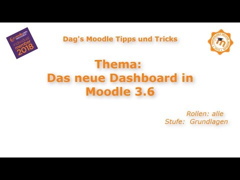 Das neue Dashboard in Moodle 3.6 - Ein Überblick ...